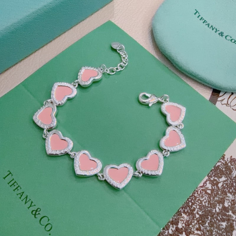 Tiffany Return to Green Heart Tag 18K Gold Bracelet